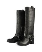 Bottes en Cuir Biker Gang noires
