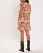Robe en Velours côtelé Fall imprimée violet/multicolore