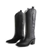 Bottes en Cuir Dark Nights noires - Talon 5 cm
