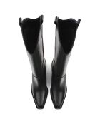 Bottes en Cuir Dark Nights noires - Talon 5 cm