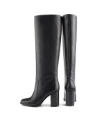 Bottes en Cuir Midnight Ride noires - Talon 8 cm