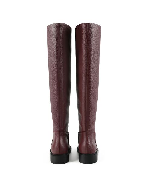 Bottes en Cuir Mr Jones Maxi bordeaux