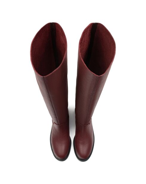 Bottes en Cuir Mr Jones Maxi bordeaux