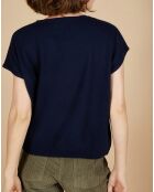 Pull 100% Cachemire Laurène manches courtes nuit