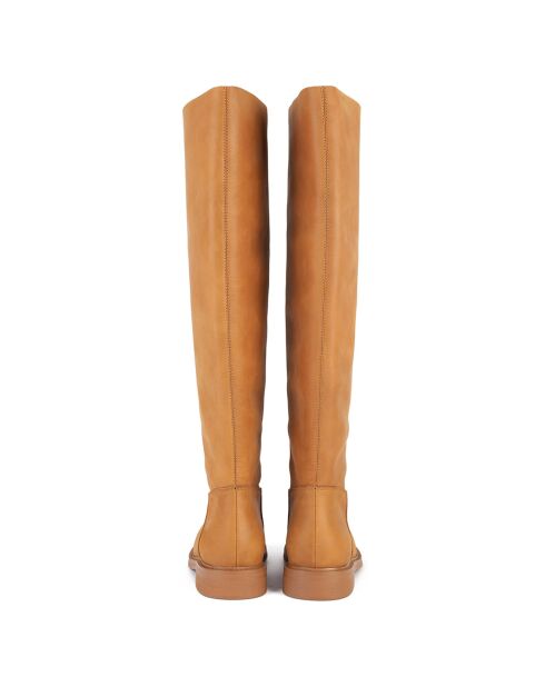 Mr. Jones Maxi-Stiefel aus Kamelfarbenem Leder