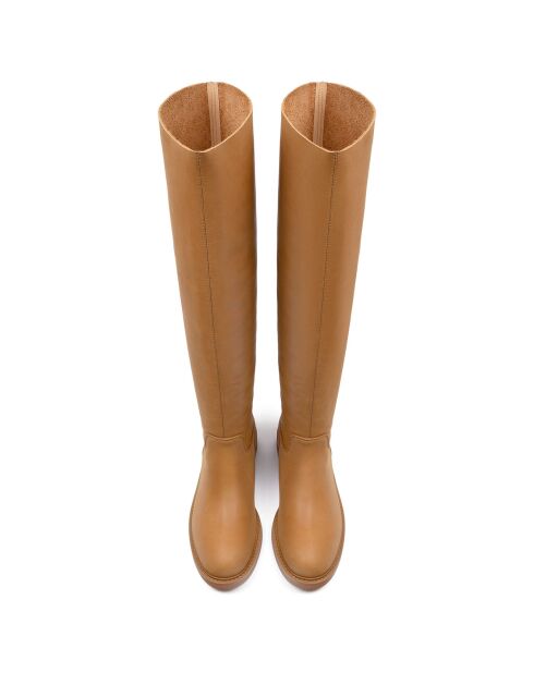 Mr. Jones Maxi-Stiefel aus Kamelfarbenem Leder