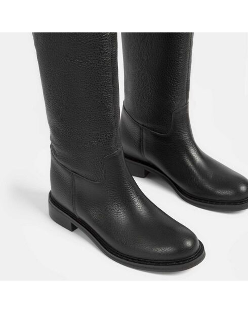 Bottes en Cuir Mr Jones Maxi noires