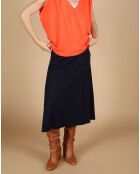 Pull 100% Cachemire Bella épaulettes corail fluo