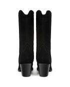 Boots en Cuir Rock Me Slow noires - Talon 6 cm
