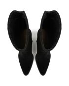 Boots en Cuir Rock Me Slow noires - Talon 6 cm