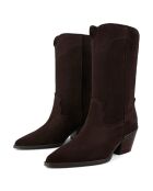 Boots en Cuir Rock Me Slow marron - Talon 6 cm