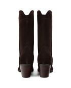 Boots en Cuir Rock Me Slow marron - Talon 6 cm