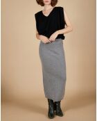 Pull 100% Cachemire Bella épaulettes noir