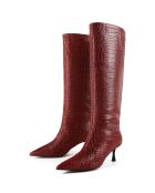 Bottes en Cuir Somebody Told Me bordeaux - Talon 5.6 cm