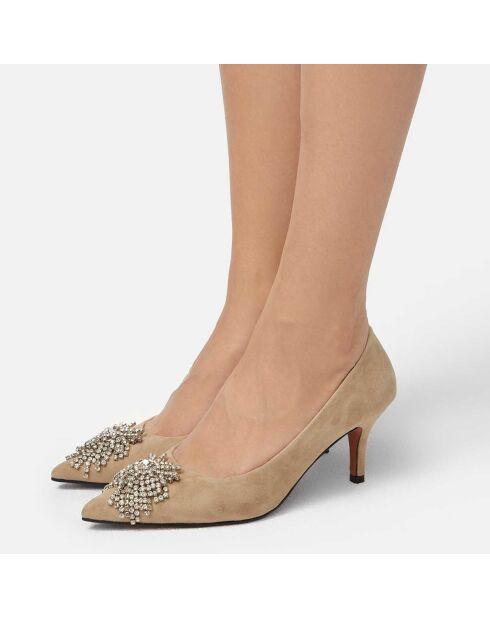 Escarpins en Cuir Celebrity nude - Talon 7 cm