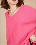 Pullover poncho Emma con scollo a V a tulipano 100% cachemire