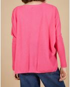 Pullover poncho Emma con scollo a V a tulipano 100% cachemire