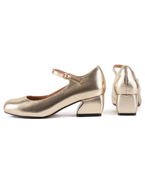 Escarpins en Cuir Hear Me Out dorés - Talon 5 cm