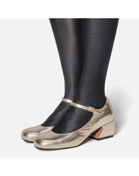 Escarpins en Cuir Hear Me Out dorés - Talon 5 cm