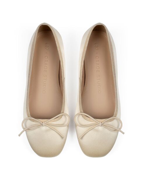 Ballerines en Cuir Bibi blanches