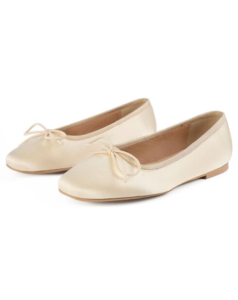 Ballerines en Cuir Bibi blanches