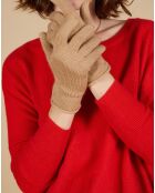 Gants 100% Cachemire Garance camel