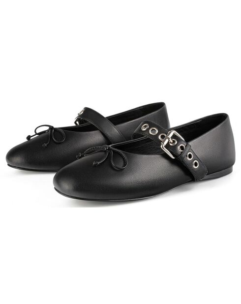 Ballerines en Cuir Forgive And Forget noires