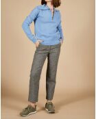 Pull 100% Cachemire Audrey col zippé topaze