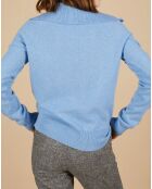 Pull 100% Cachemire Audrey col zippé topaze