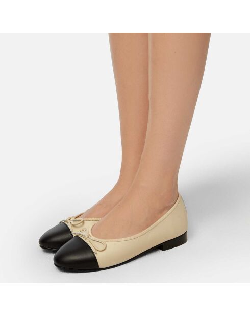 Ballerines en Cuir Goodies nude