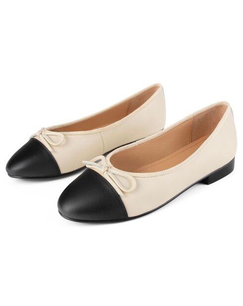 Ballerines en Cuir Goodies nude
