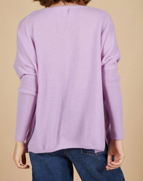 Pull poncho 100% Cachemire Emma col V glycine