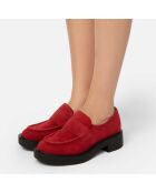 Mocassins en Cuir Here With You rouges
