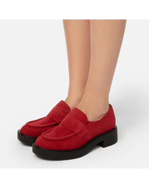 Mocassins en Cuir Here With You rouges