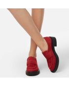 Mocassins en Cuir Here With You rouges