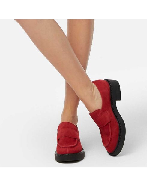 Mocassins en Cuir Here With You rouges