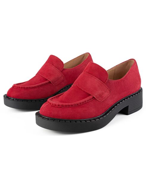 Mocassins en Cuir Here With You rouges