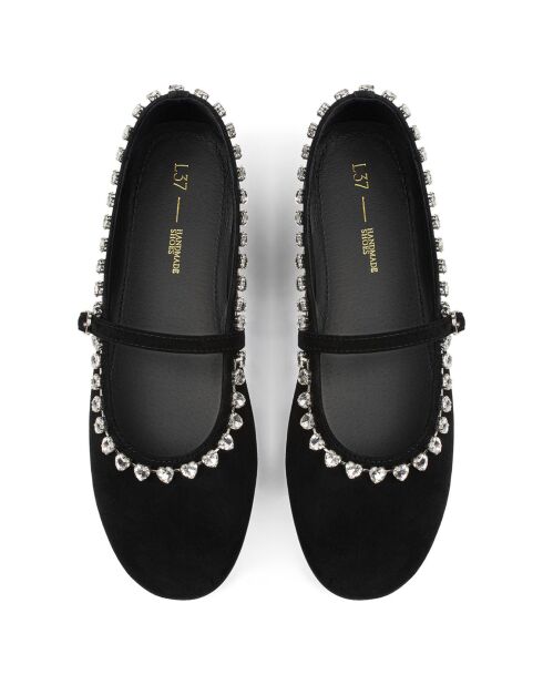 Ballerines en Cuir Love Affair noires