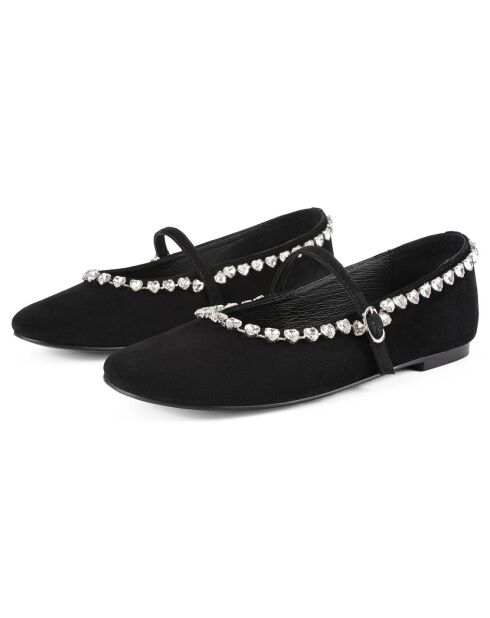 Ballerines en Cuir Love Affair noires
