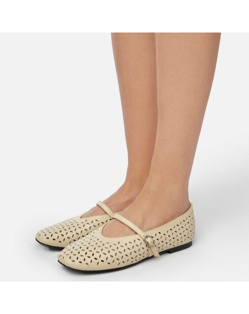 Ballerines en Cuir Lavender Haze nude