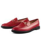 Mocassins en Cuir Long Way To Go rouges