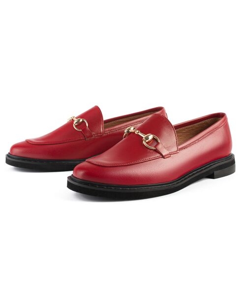 Mocassins en Cuir Long Way To Go rouges