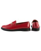 Mocassins en Cuir Long Way To Go rouges