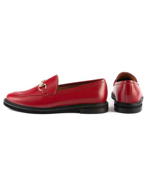 Mocassins en Cuir Long Way To Go rouges