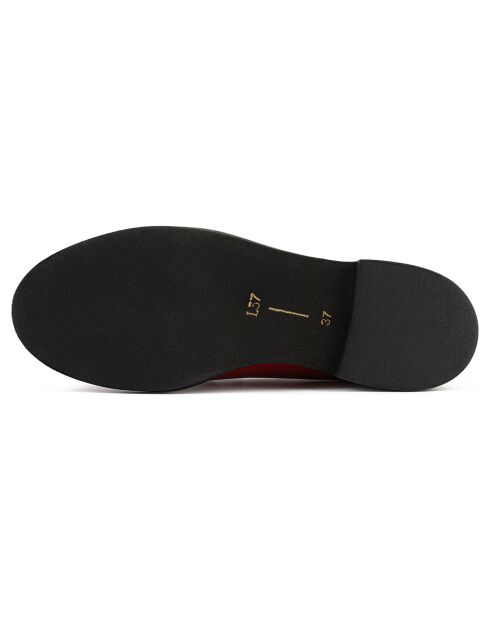 Mocassins en Cuir Long Way To Go rouges