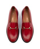 Mocassins en Cuir Long Way To Go rouges