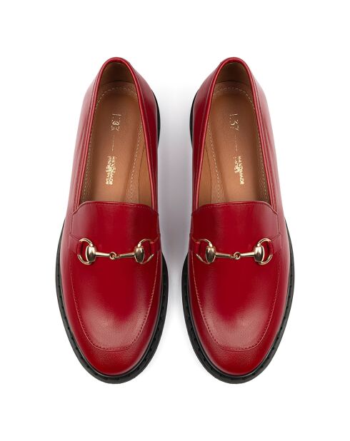 Mocassins en Cuir Long Way To Go rouges