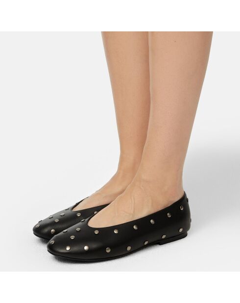 Ballerines en Cuir Multiply noires