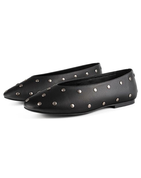 Ballerines en Cuir Multiply noires