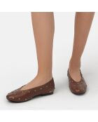 Ballerines en Cuir Multiply marron